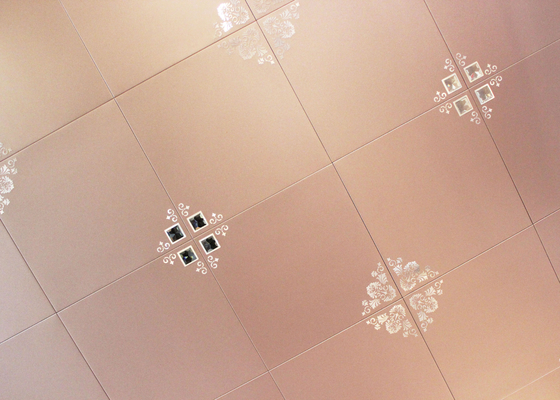teto artístico de decoração de 300mm x de 300mm, telha metálica comercial do teto para banheiros