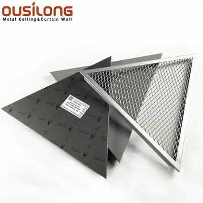 Mesh Clip Snap de alumínio/de alumínio do triângulo acústico no teto quadro de Trianguler do painel de teto