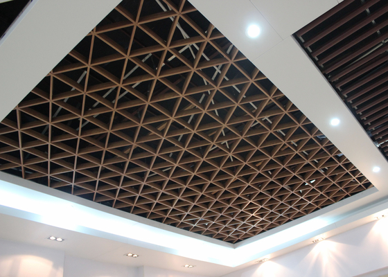 A madeira de imitação gosta do teto da grade do metal/vária cor de madeira opcional disponíveis