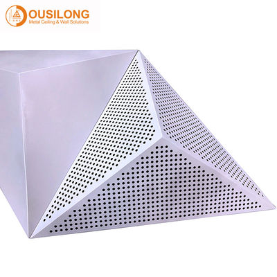 Grampo instantâneo pressionado decorativo no painel suspendido do metal do teto do triângulo 3D projeto especial acústico