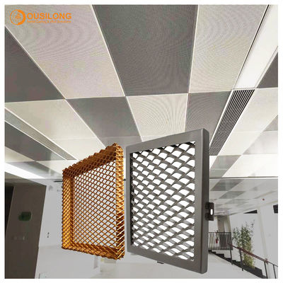 Metal Mesh Commercial Ceiling Tiles para a placa de grade de alumínio de construção da decoração