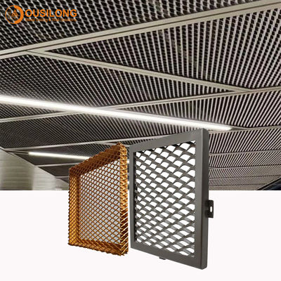 Metal expandido interior Mesh Ceiling/painel de alumínio suspendido de prata do fio de ferro galvanizado